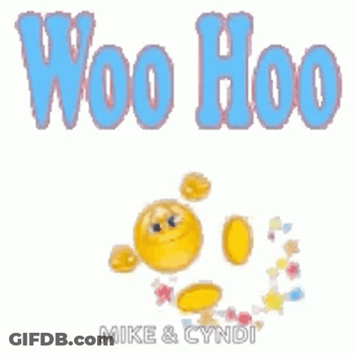 Woo Hoo Smiley Hip Hip Hooray GIF