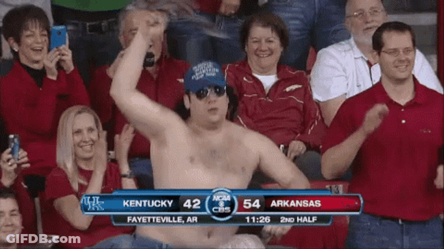 Woo Pig Arkansas Razorbacks Fan Getting Wild GIF