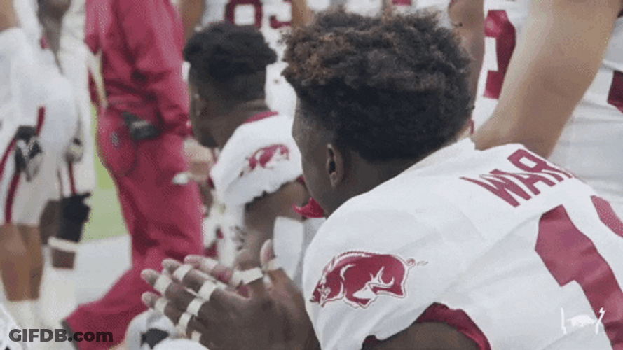 Woo Pig Arkansas Razorbacks Player Applauding GIF