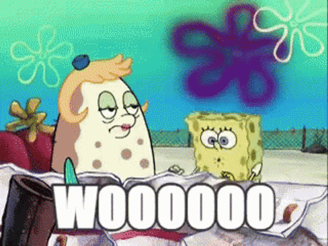 Woo Silly SpongeBob Bowing Submission GIF