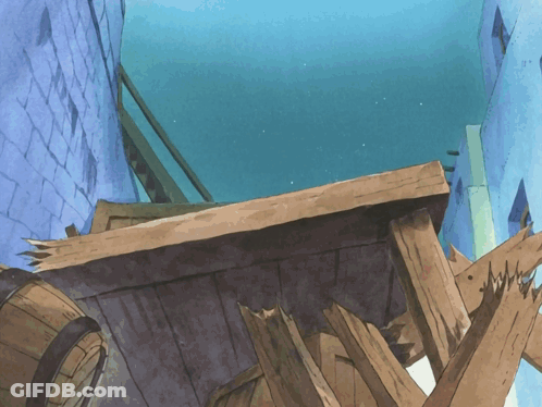 Wooden Box On Staircase GIF