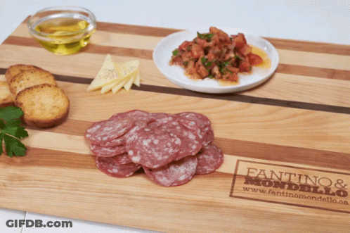 Wooden Cutting Board Saying Fantino Mondolo GIF