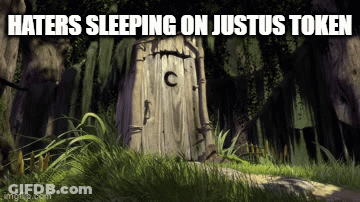 Wooden Outhouse Saying Haters Sleeping On Justus Token GIF