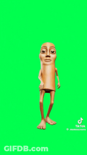 Wooden Statue Of Man With Face GIF