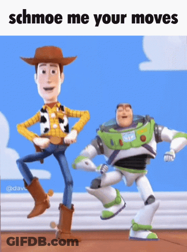 Woody And Buzz Lightyear Dancing GIF