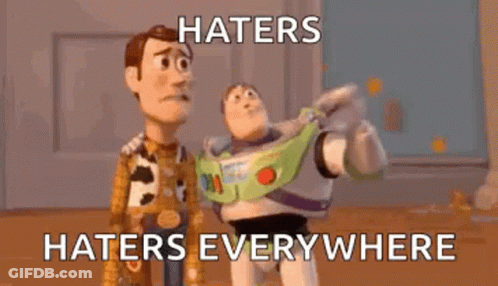 Woody And Buzz Lightyear From Toy Story Are Standing Next To Each Other And Talking . GIF