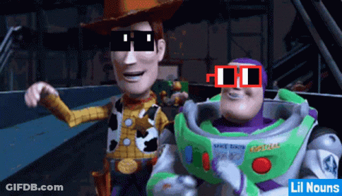 Woody And Buzz Lightyear From Toy Story Wear Sunglasses GIF