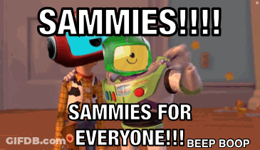 Woody And Buzz Lightyear Toy Story Sammies GIF