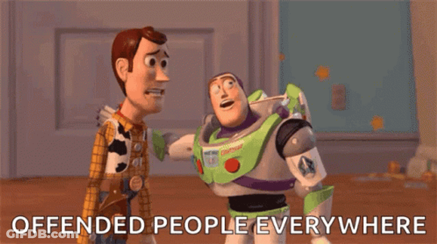 Woody And Buzz Offended People Everywhere GIF