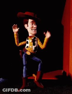 Woody Dancing In Dark Room GIF