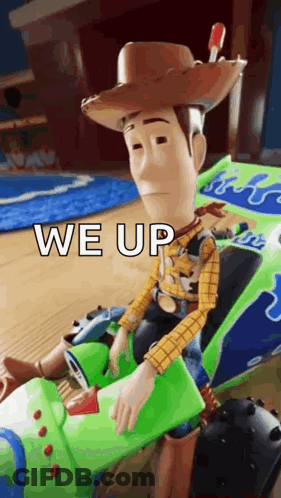 Woody From Toy Story In Toy Car We Up GIF