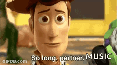 Woody From Toy Story Saying So Long Partner Music GIF