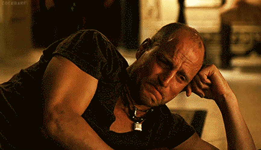 Woody Harrelson Wiping Money GIF
