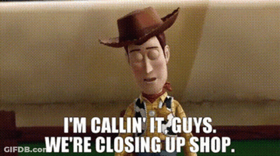 Woody Shut It Down GIF