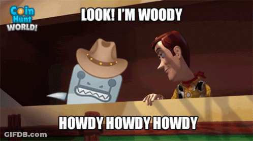 Woody Talking To Robot Says Howdy GIF