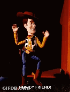 Woody Toy Story Saying Howdy GIF