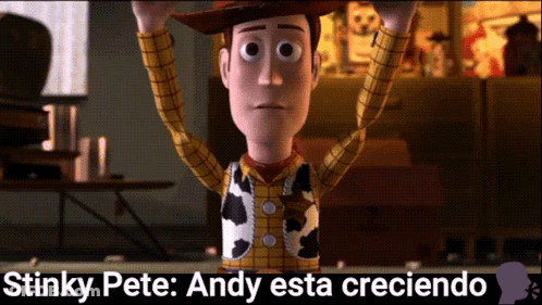 Woody Toy Story Stinky Pete Andy Esta Creciendo GIF