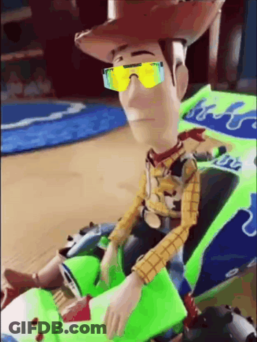Woody Toy Story Wearing Sunglasses GIF