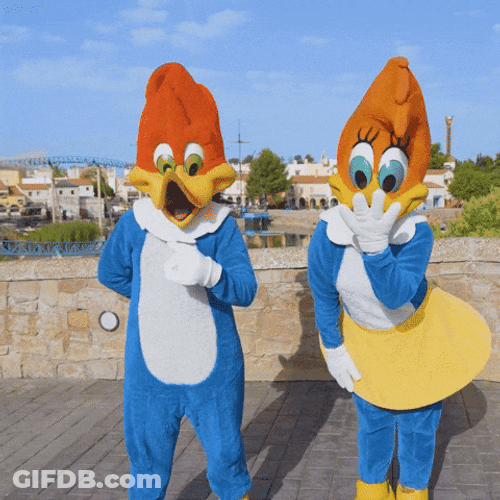 Woody Woodpecker Couple Laugh GIF