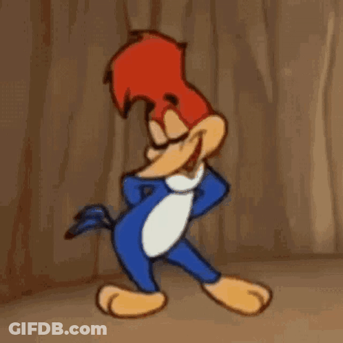 Woody Woodpecker Is A Cartoon Character From The Woody Woodpecker Show Dancing . GIF