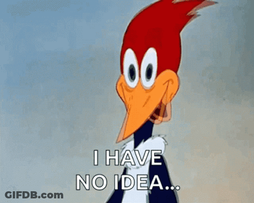 Woody Woodpecker Says He Has No Idea GIF