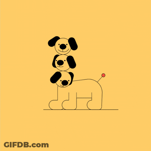 Woof Three Head Dog GIF
