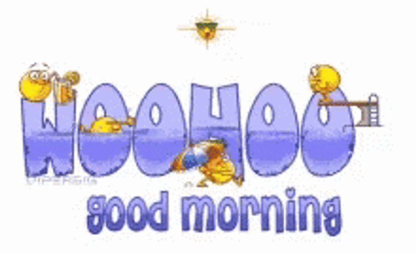 Woohoo Good Morning Purple GIF