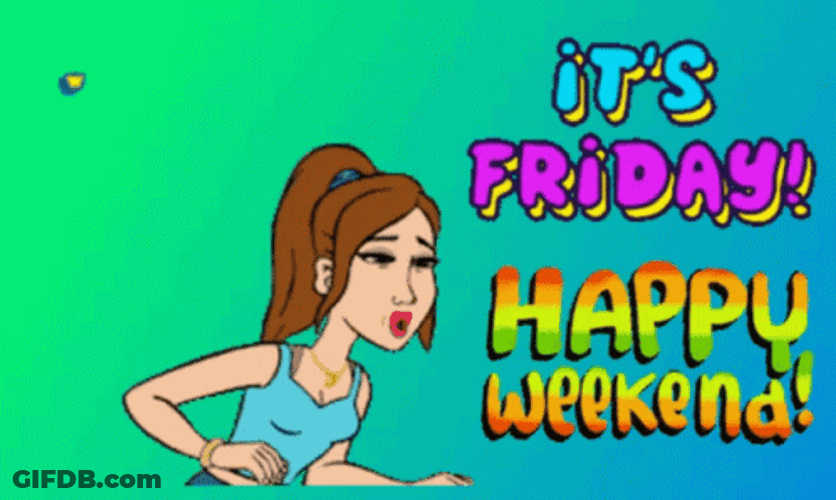 Woohoo Happy Weekend Animated Friday GIF