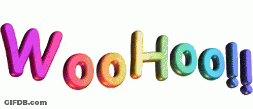 Woohoo In Colorful Letters GIF