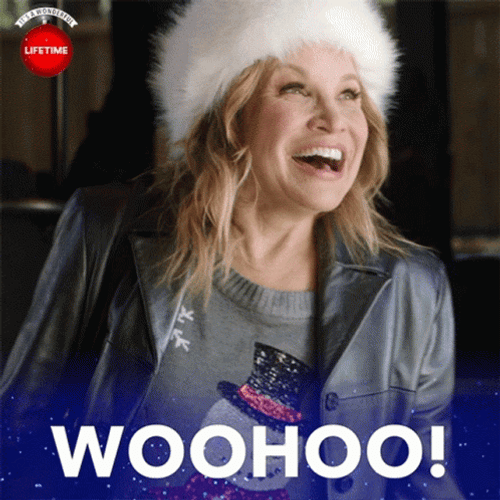 Woohoo Meme Christmas Woman Excited GIF