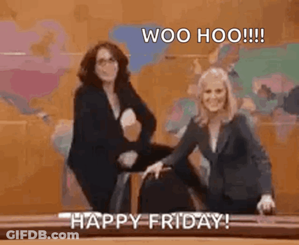 Woohoo Meme Happy Friday Tina Fey GIF