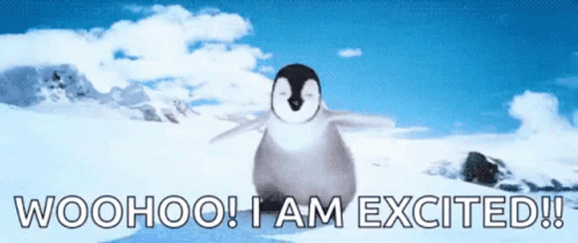 Woohoo Meme Penguin I'm Excited GIF