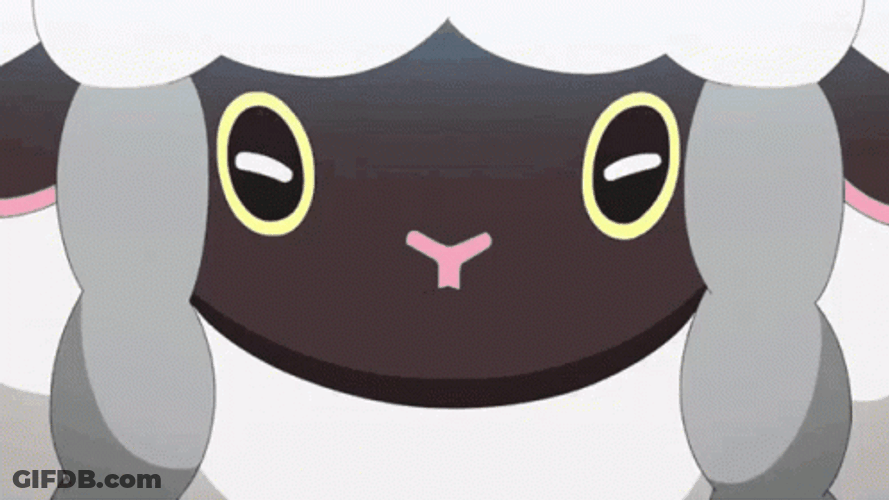 Wooloo Attacked Pikachu With Tackle GIF
