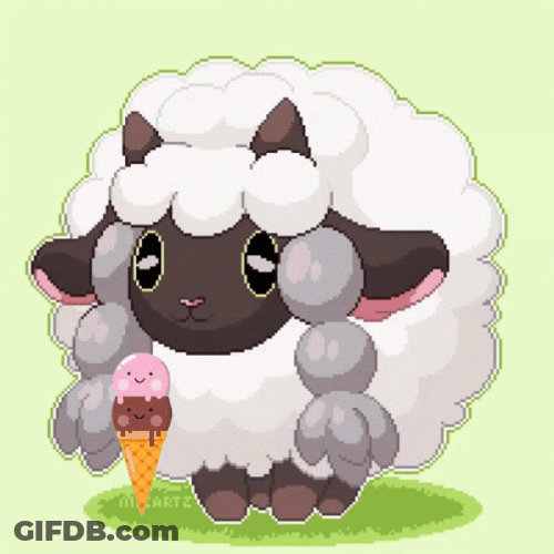 Wooloo Eating Ice Cream GIF
