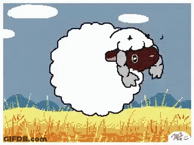 Wooloo Jumping In Farm Field GIF