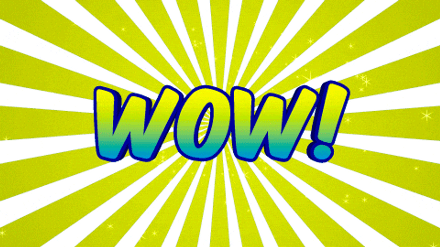 Woooow Bright Color Text GIF
