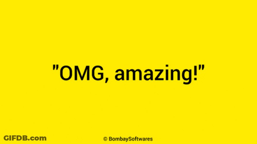 Woooow Omg Amazing Bouncing Text GIF