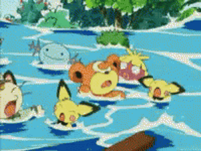 Wooper With Friends In The Sea GIF