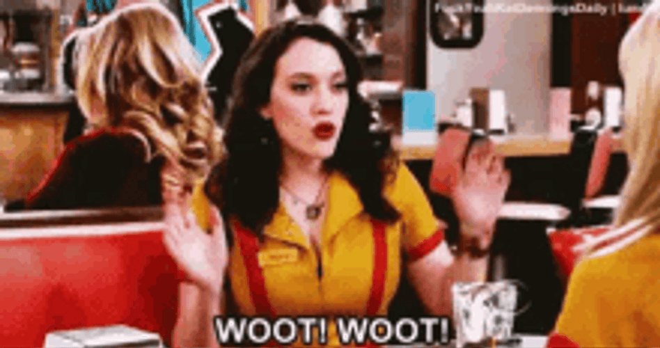 Woot Woot Two Broke Girls GIF