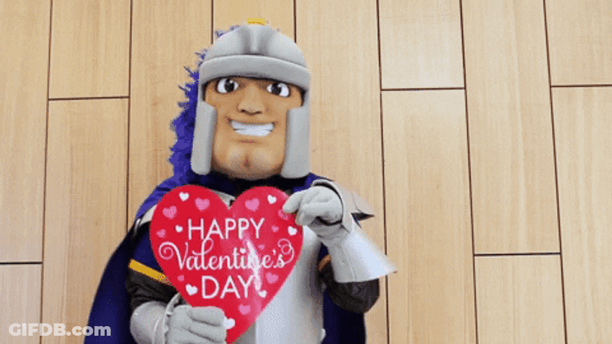 Worcester Mascot Happy Valentine's Day GIF