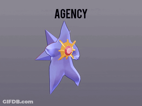 Word Agency On Gray Background With Purple Object GIF