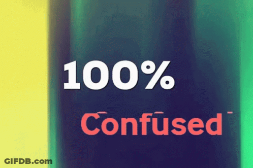 Word Confused On Blue Background GIF