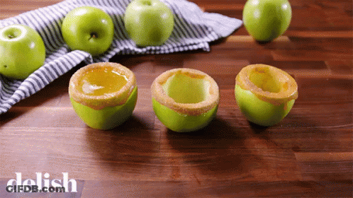 Word Delish On Wood Table GIF