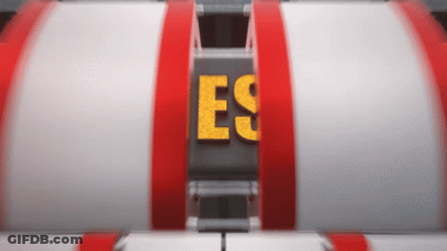 Word ES On Red And White GIF