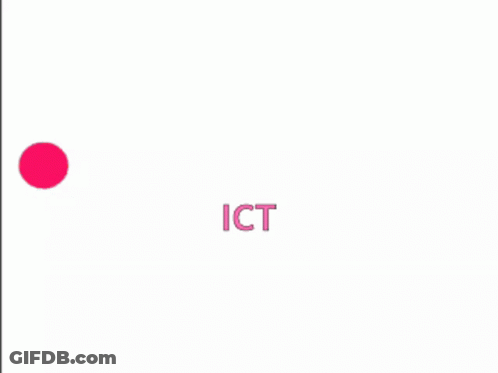 Word ICT With Two Pink Circles GIF