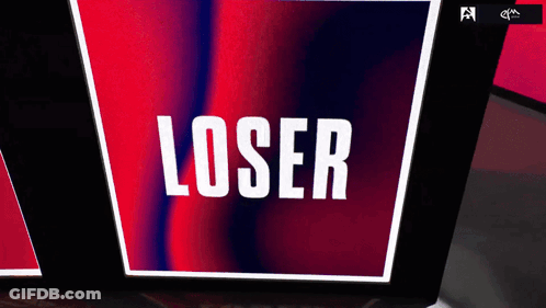 Word Loser On Red And Black Background GIF