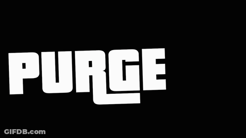 Word Purge On Black Background With Chain GIF