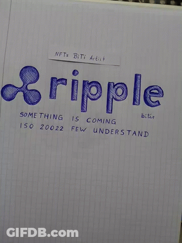 Word Ripple In Blue Pen GIF