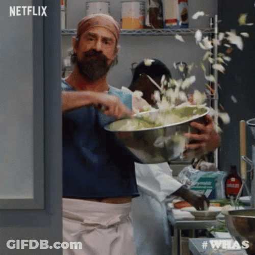 Word Salad Christopher Meloni Tossing Food GIF