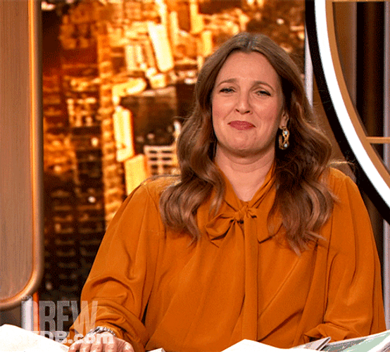 Word Salad Drew Barrymore Blabbering Silly Face GIF